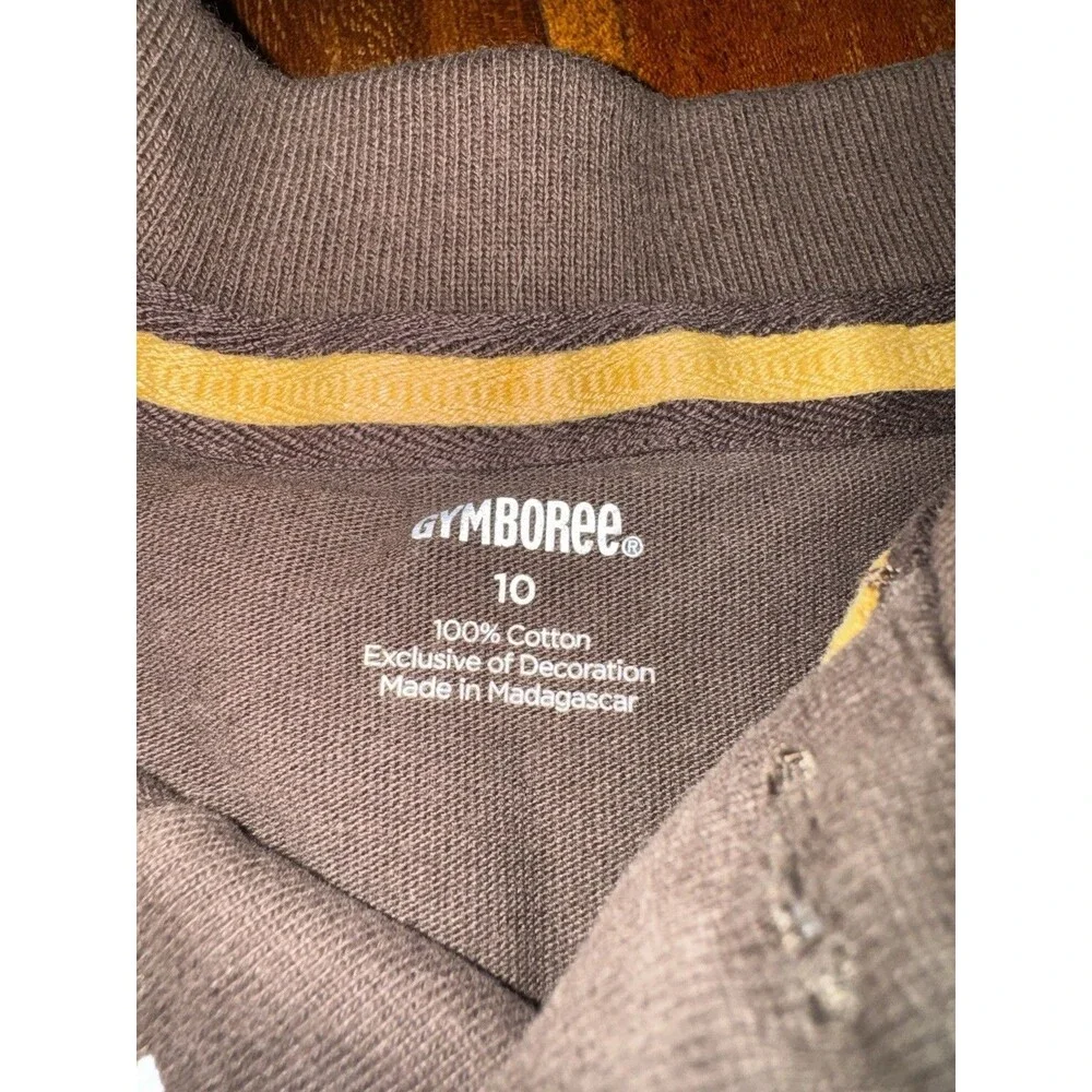Gymboree Boys Rugby Polo Shirt size 10 Long Sleeve Colorblock Stripe Longhorn